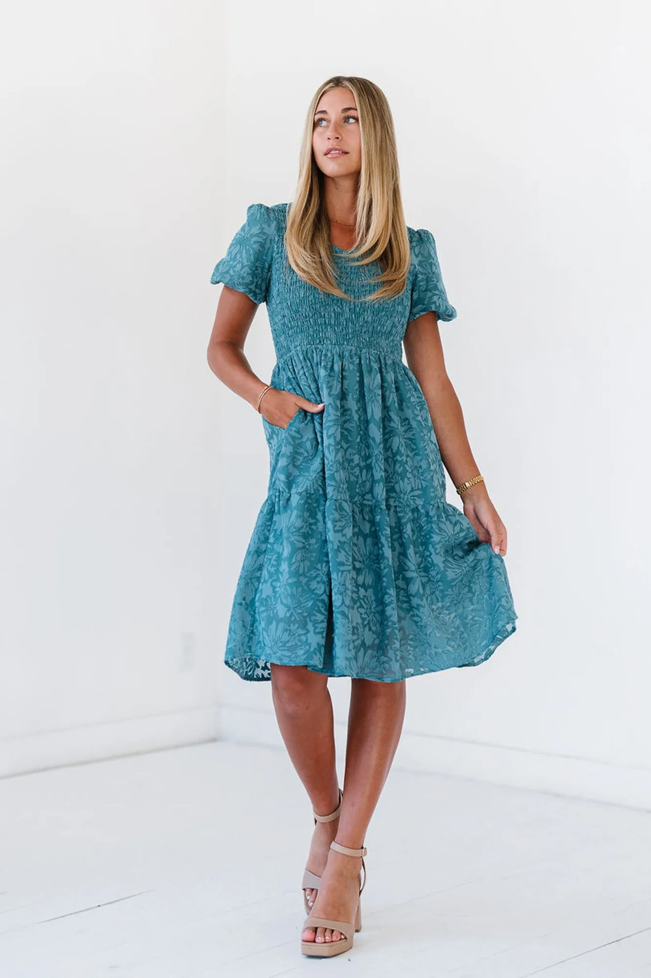 Aurora Dress in Teal