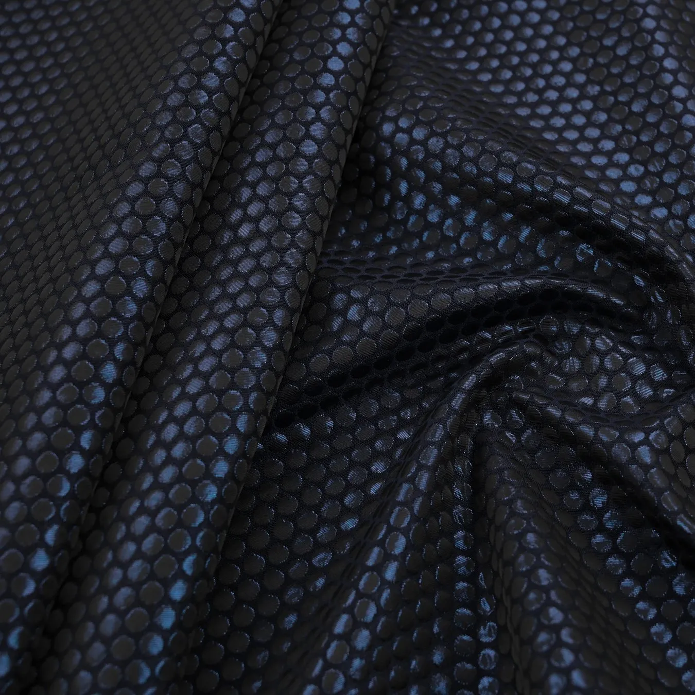 Blue Geometric Jacquard Fabric 97115