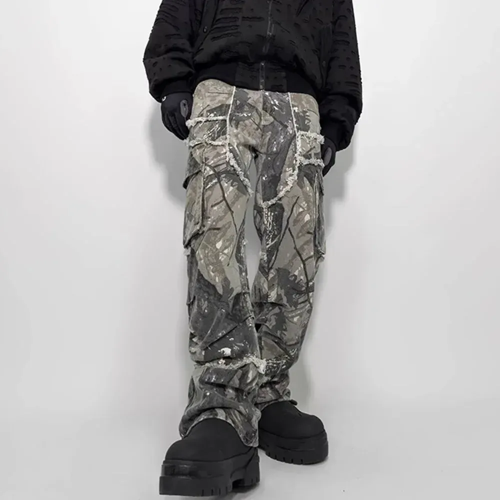 Camouflage Loose Straight Pants