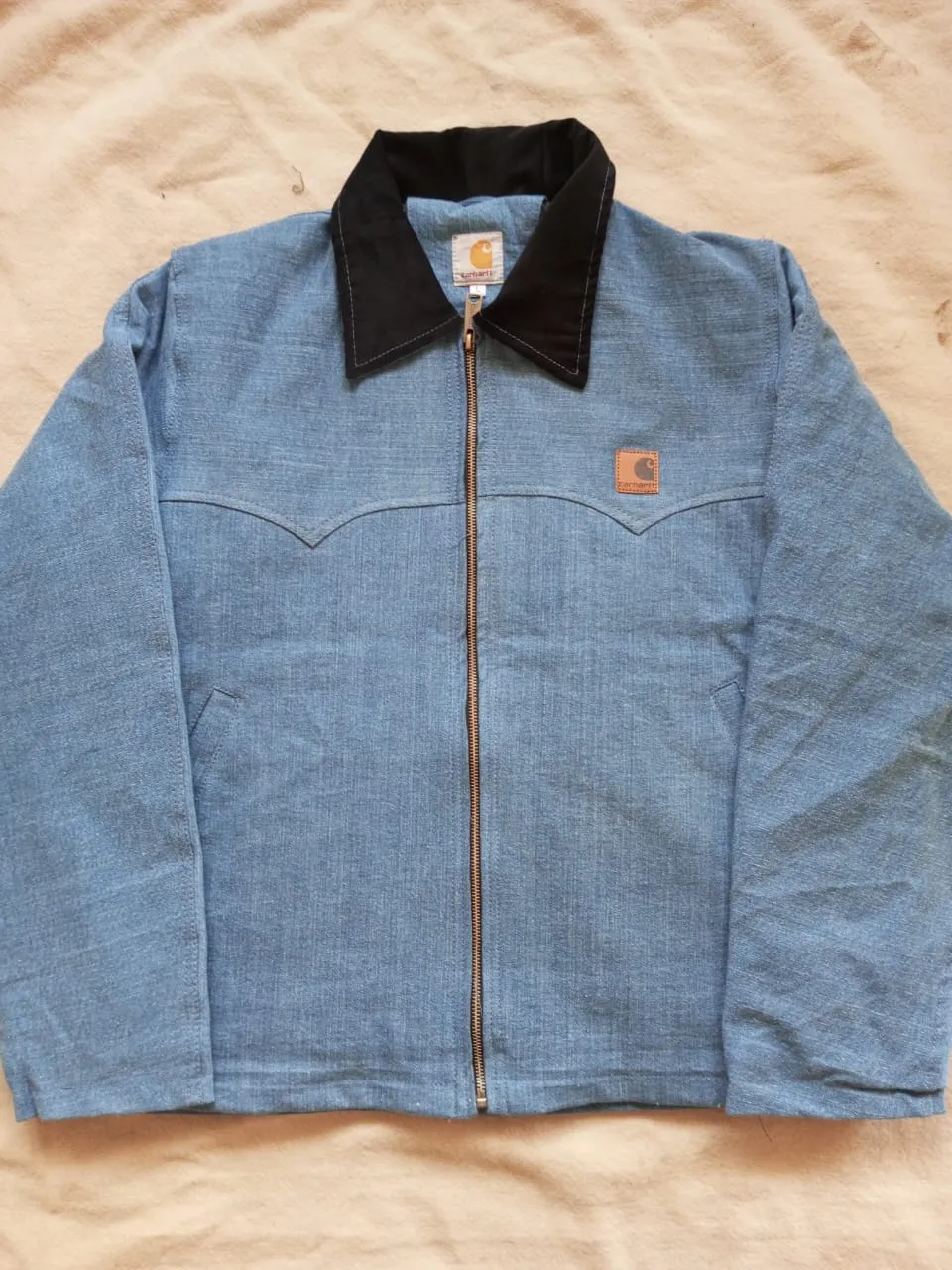 Carhartt Reworked Style Sky Blue Denim Jackets 15 pcs