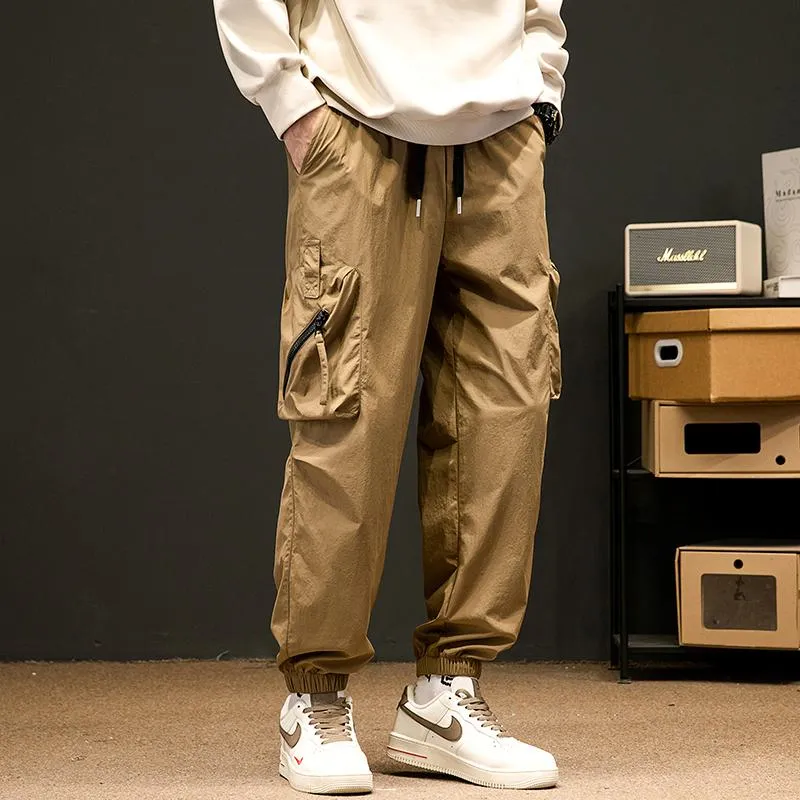 Casual Elasticity Tapered Thin Loose Fit Cargo Pants