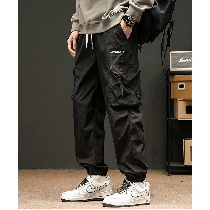 Casual Elasticity Tapered Thin Loose Fit Cargo Pants