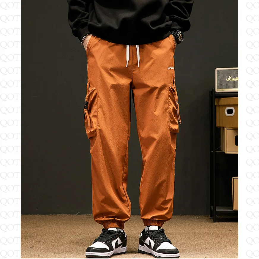 Casual Elasticity Tapered Thin Loose Fit Cargo Pants