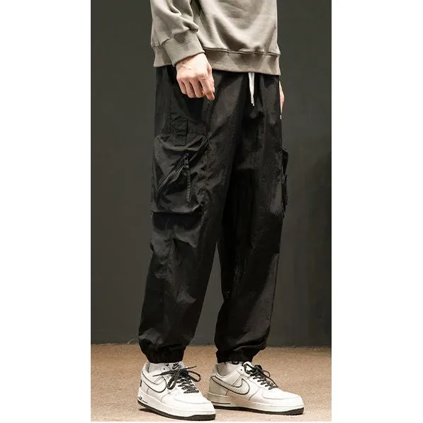 Casual Elasticity Tapered Thin Loose Fit Cargo Pants