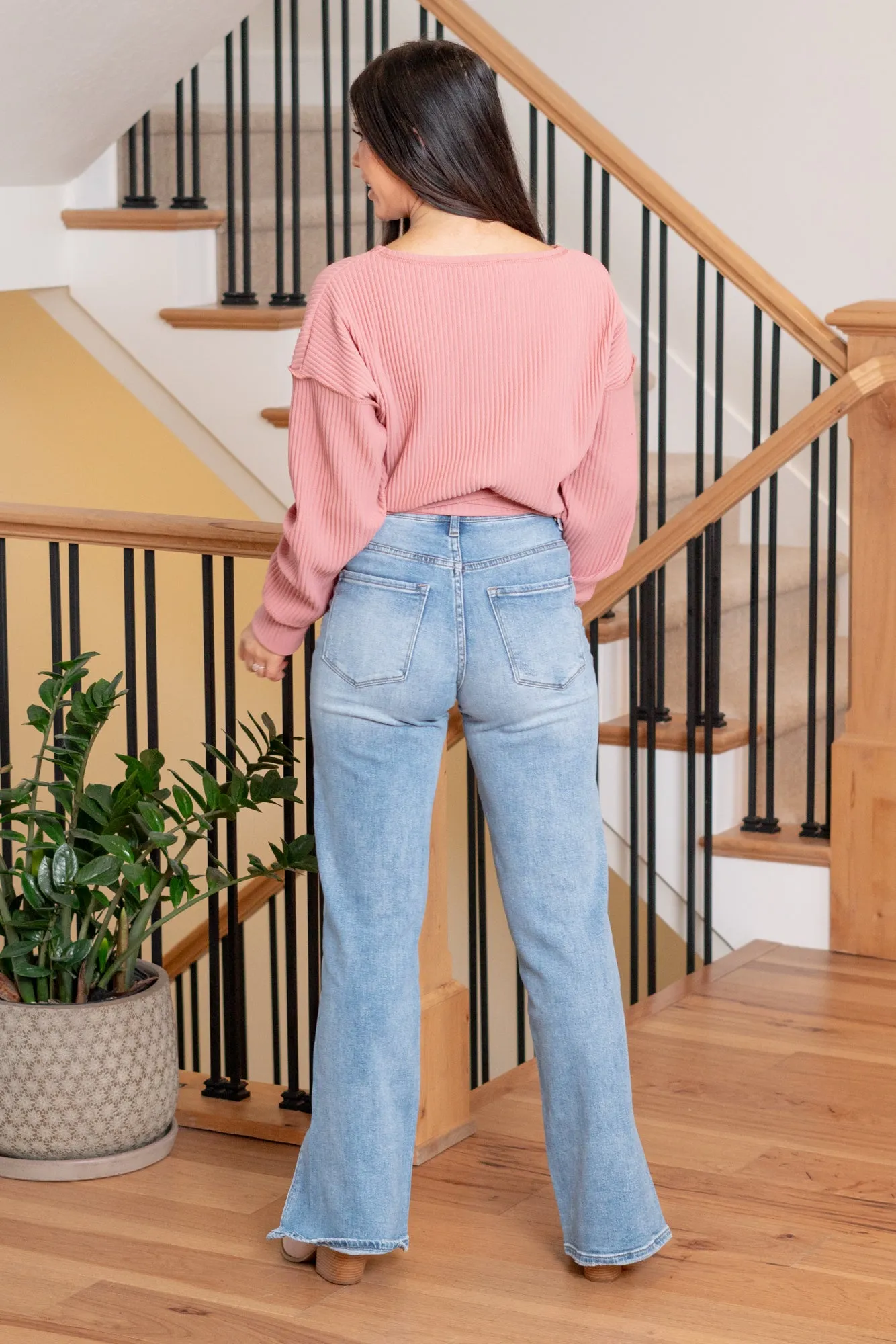 Centered '90s Vintage High Rise Flare