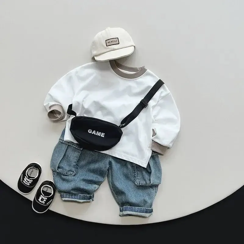 Children's Cargo Denim Pants