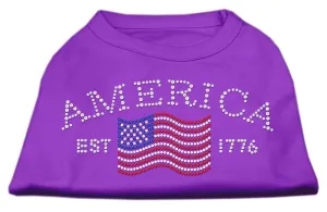 Classic American Rhinestone Shirts Purple M (12)