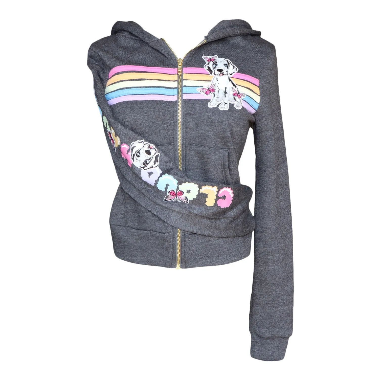 Cloud Haven Rainbow Dane Hoodie Charcoal