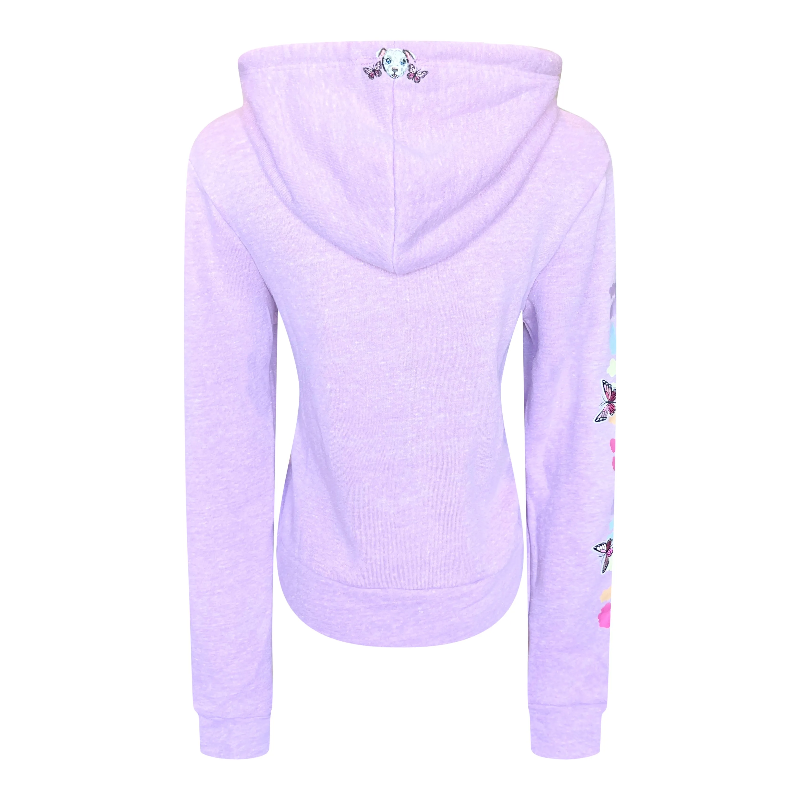 Cloud Haven Rainbow Pittie Hoodie Pink Mauve