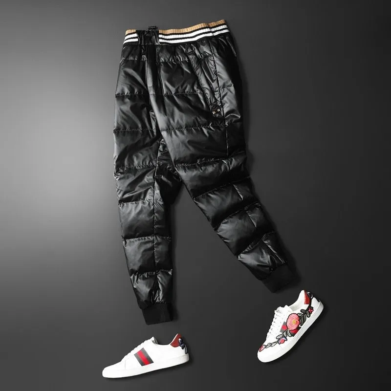 Contrast Waist Padding Jogger Pants