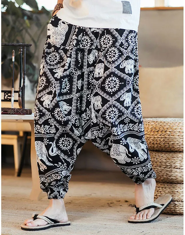 Cotton Loose Harajuku Youth Streetwear Fashion Men Harem Pants