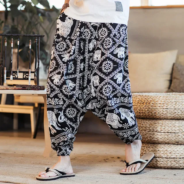 Cotton Loose Harajuku Youth Streetwear Fashion Men Harem Pants