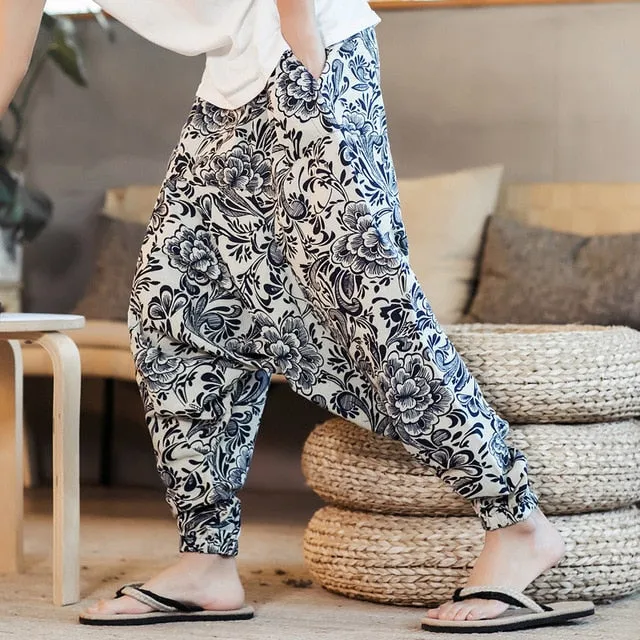 Cotton Loose Harajuku Youth Streetwear Fashion Men Harem Pants