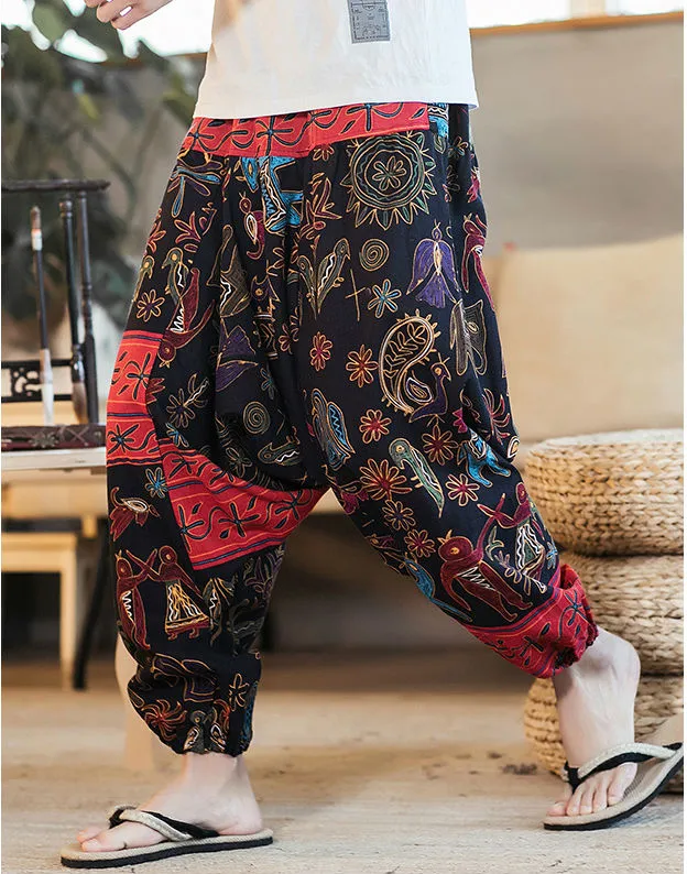 Cotton Loose Harajuku Youth Streetwear Fashion Men Harem Pants