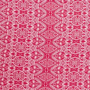 Creatives Rayon Fabric, Red Paisleys- Width 130cm