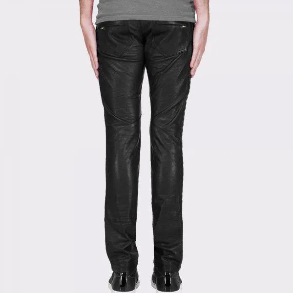 Diamond Tailored Skin Fit Leather Pant