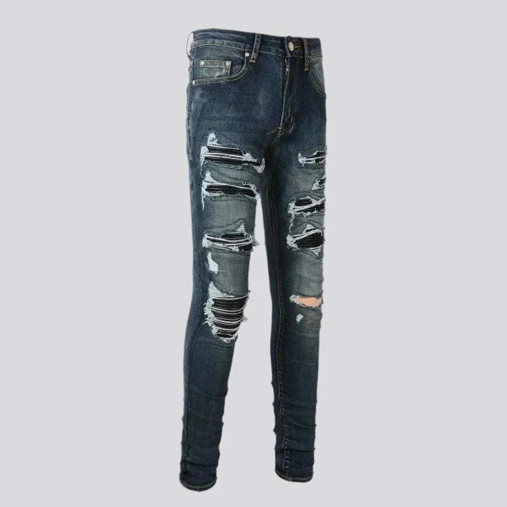 Distressed grunge jeans
 for men