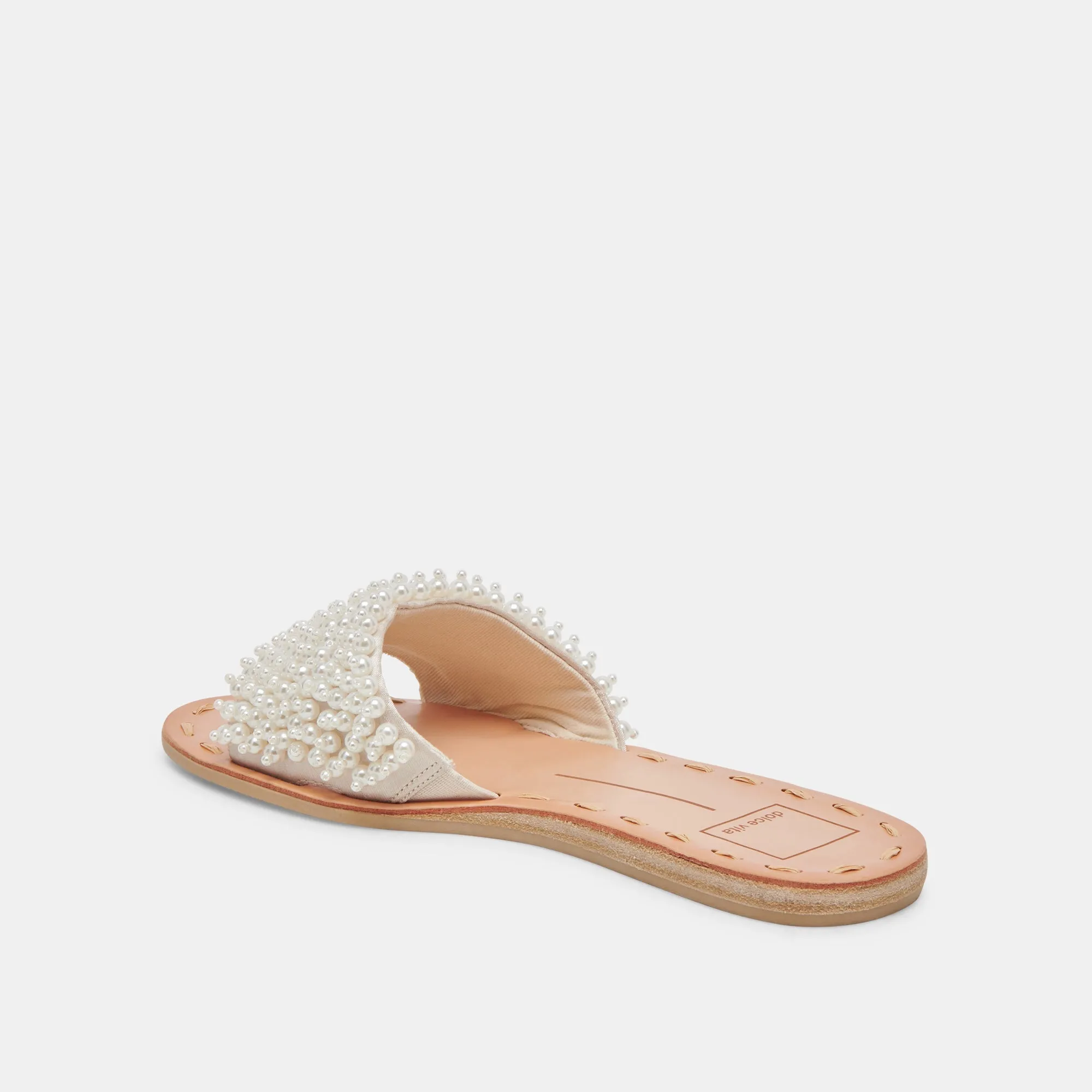 Dolce Vita Dalon Pearl Sandals in Vanilla Pearls