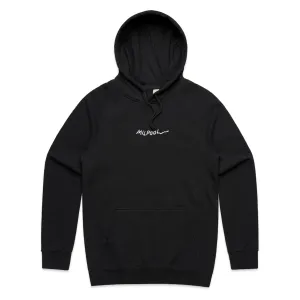 Embroidered Milpool Pullover Hoodie (Black)