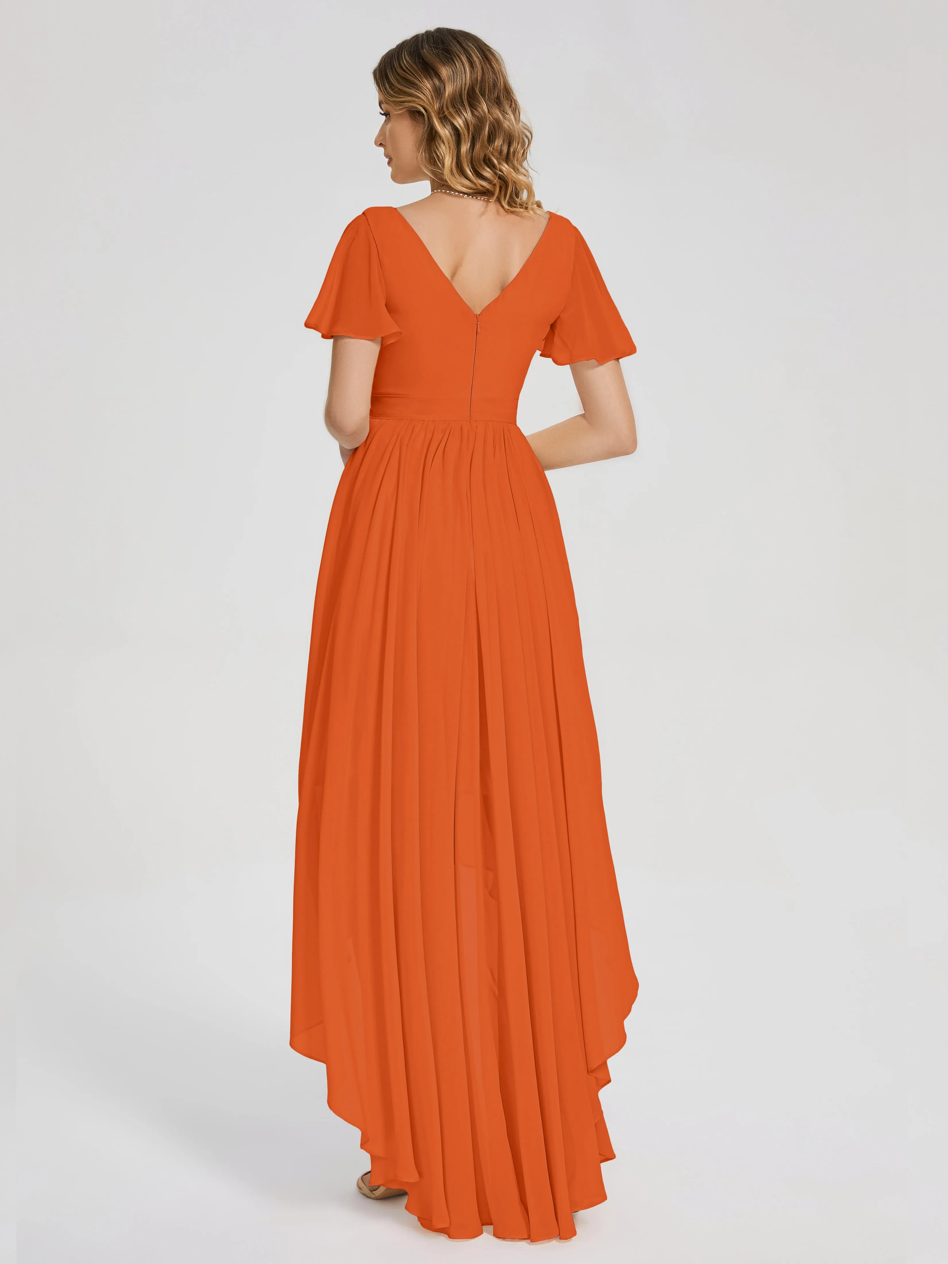 Evangeline Flowy Asymmetrical Chiffon Bridesmaid Dresses