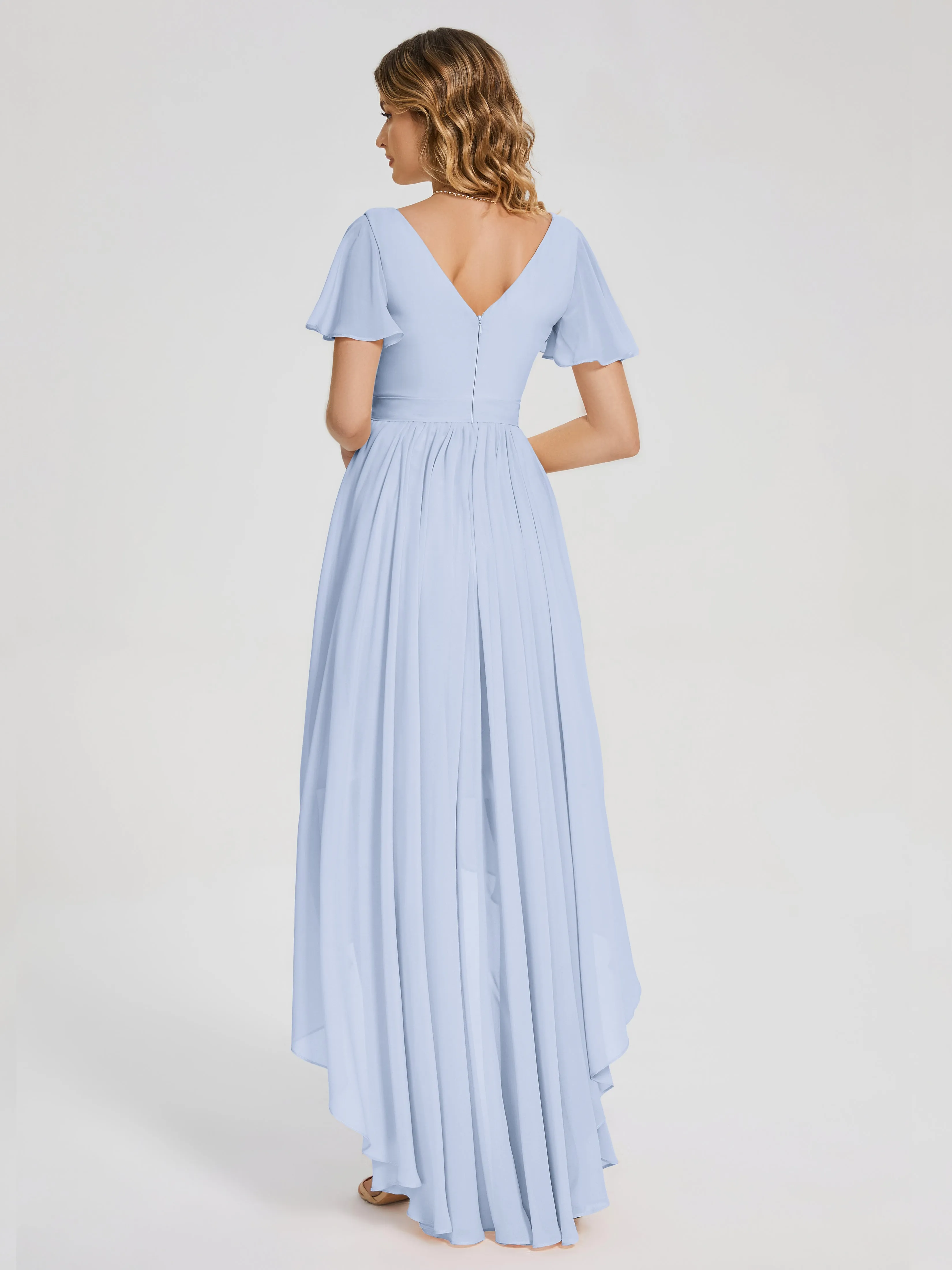 Evangeline Flowy Asymmetrical Chiffon Bridesmaid Dresses