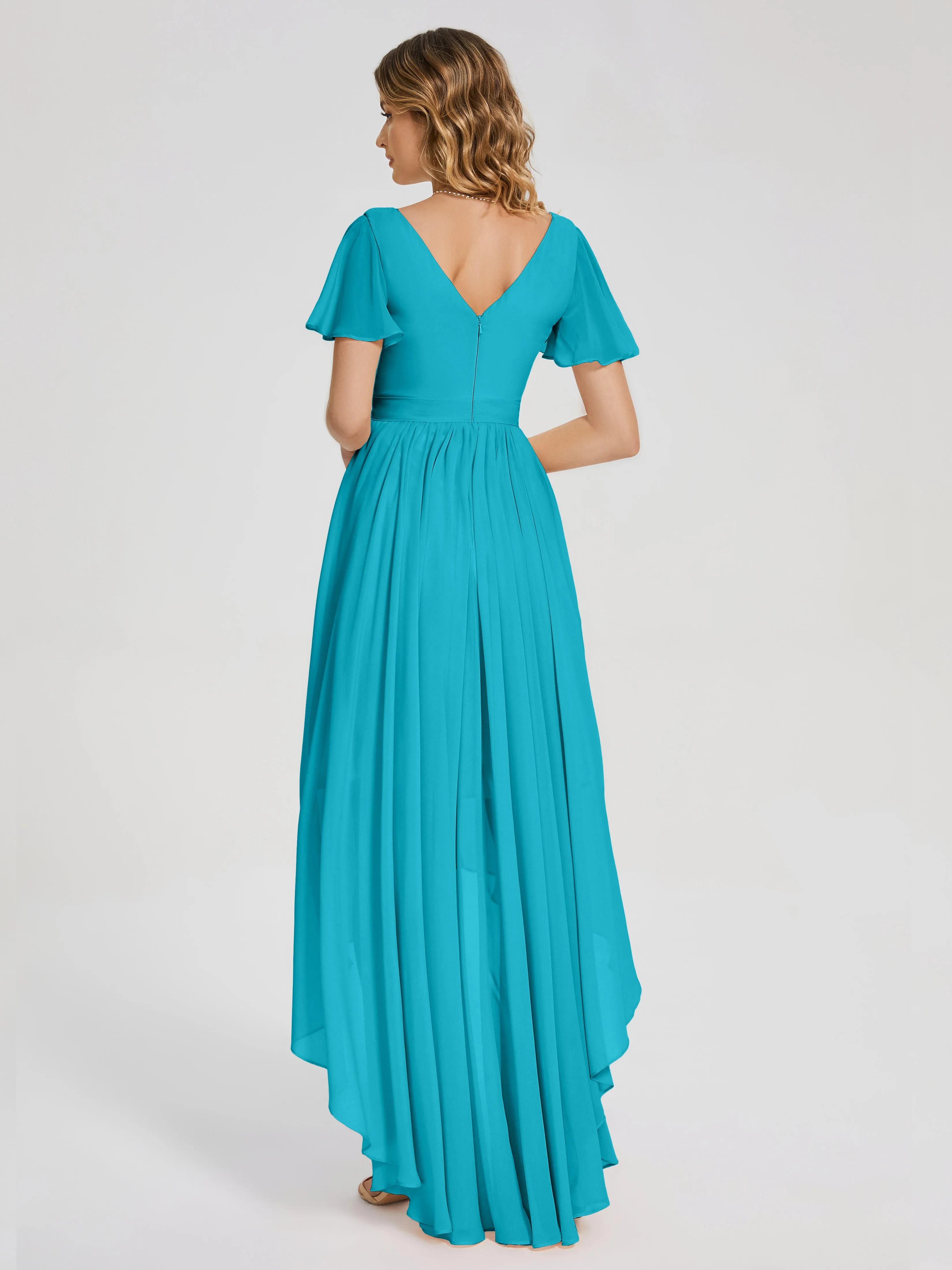 Evangeline Flowy Asymmetrical Chiffon Bridesmaid Dresses