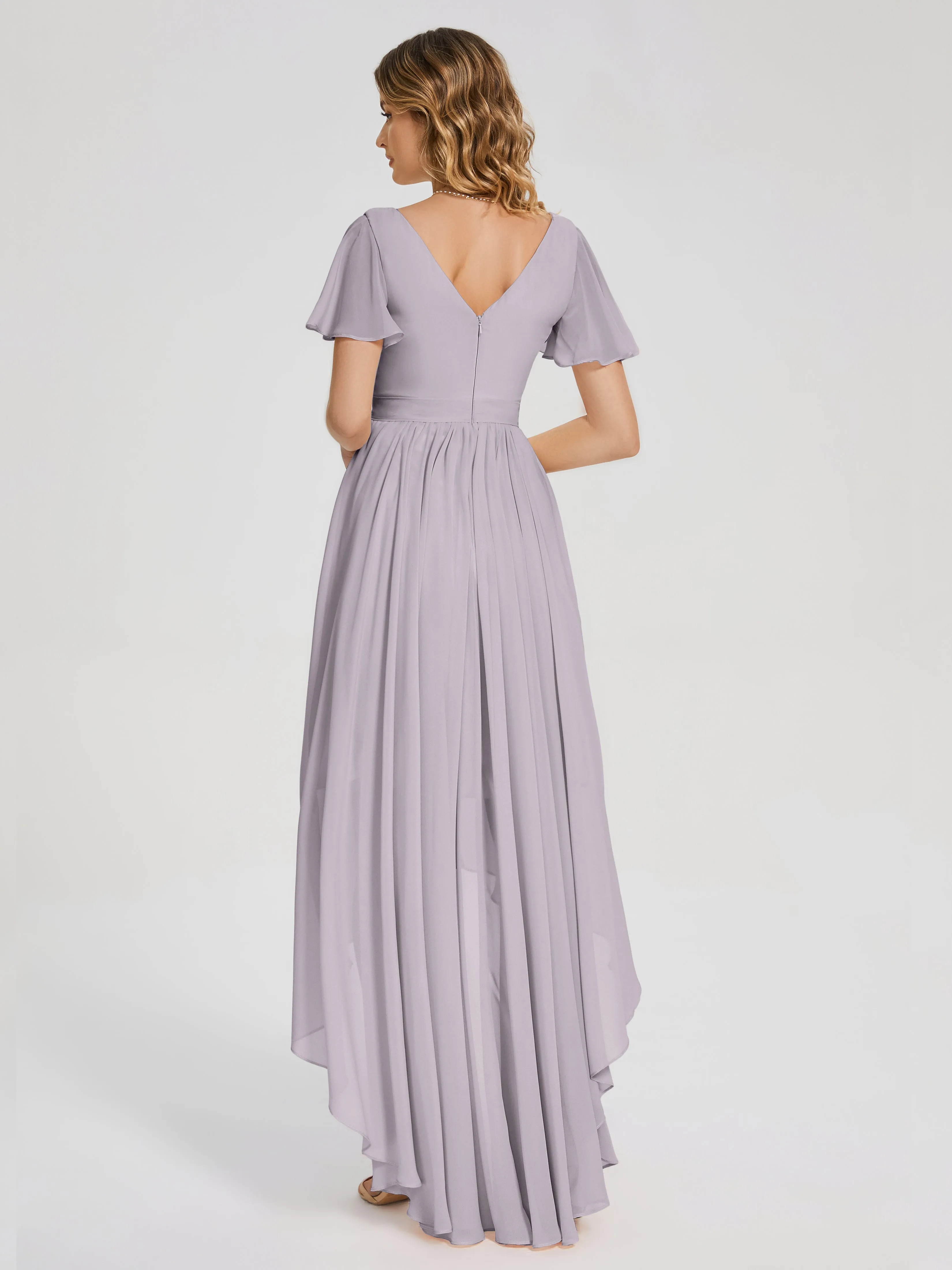 Evangeline Flowy Asymmetrical Chiffon Bridesmaid Dresses