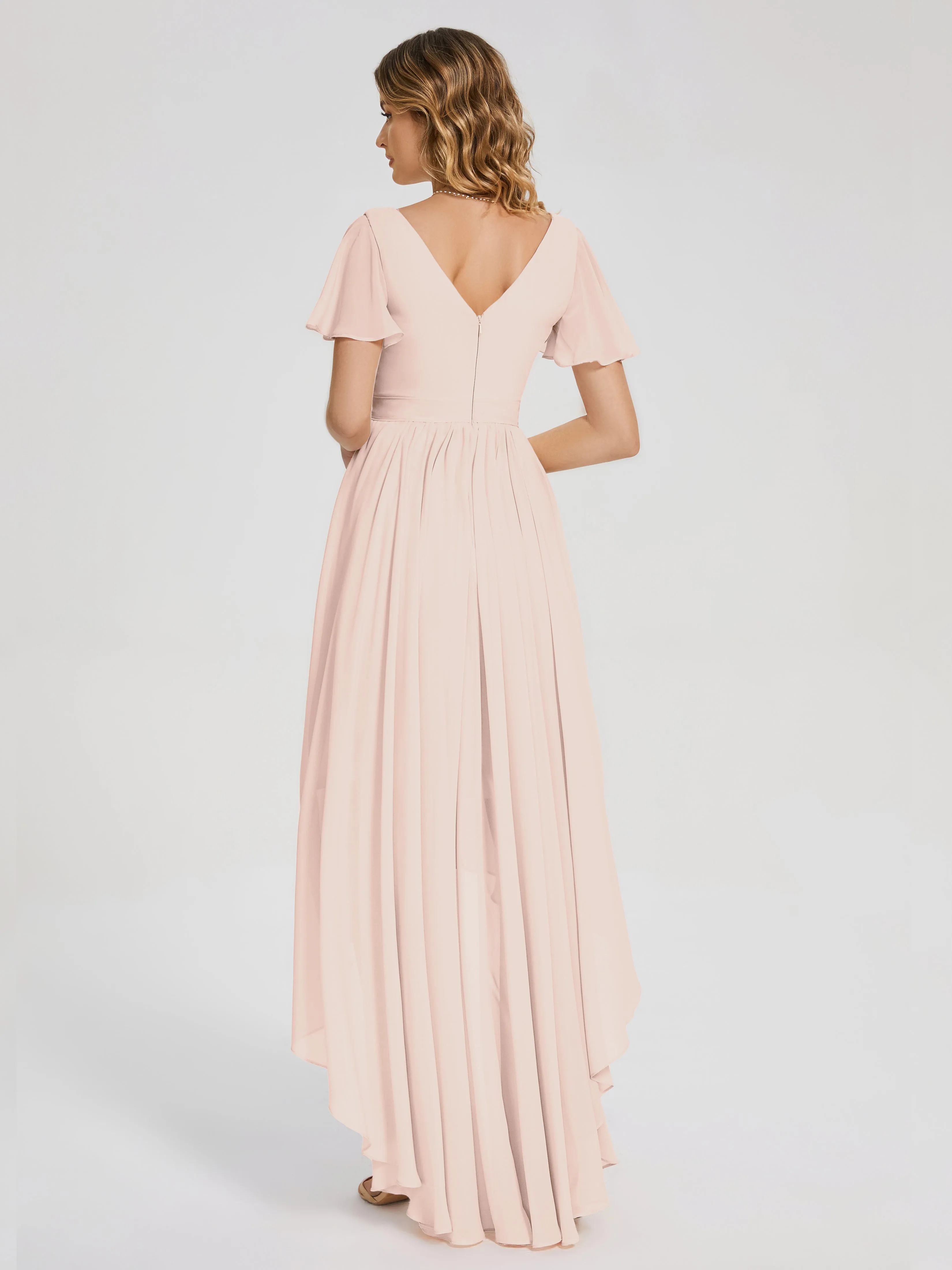 Evangeline Flowy Asymmetrical Chiffon Bridesmaid Dresses