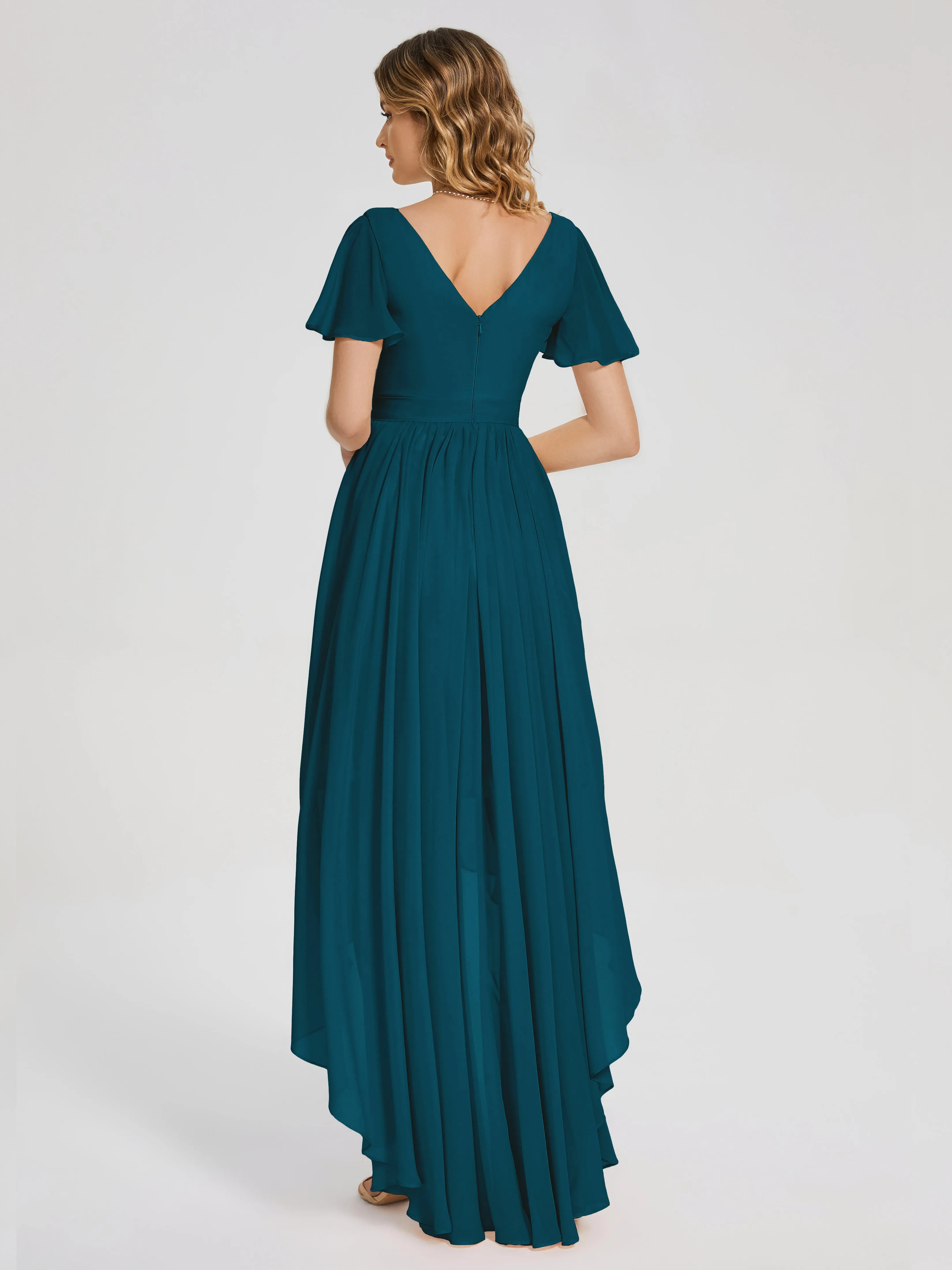 Evangeline Flowy Asymmetrical Chiffon Bridesmaid Dresses