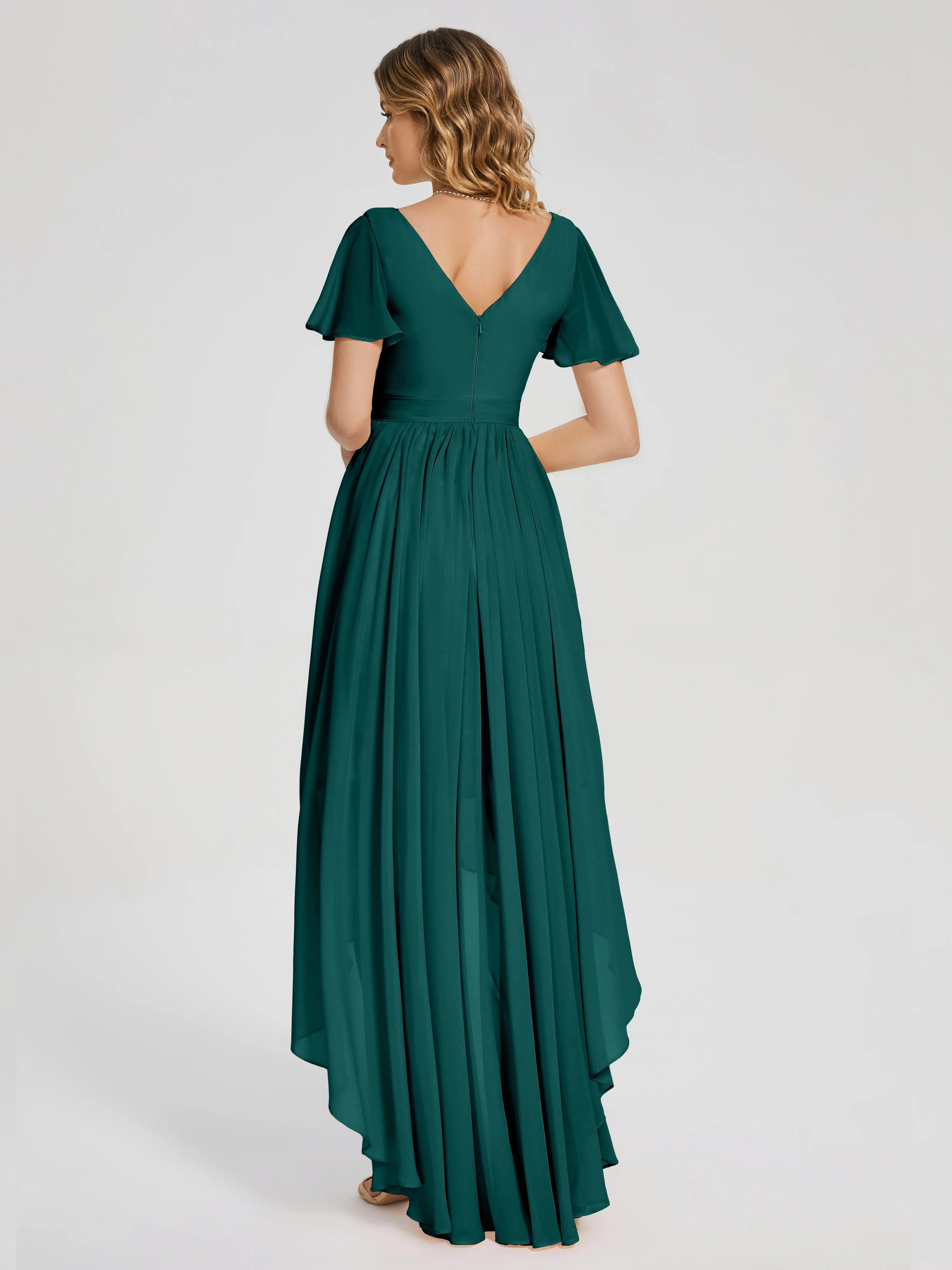 Evangeline Flowy Asymmetrical Chiffon Bridesmaid Dresses