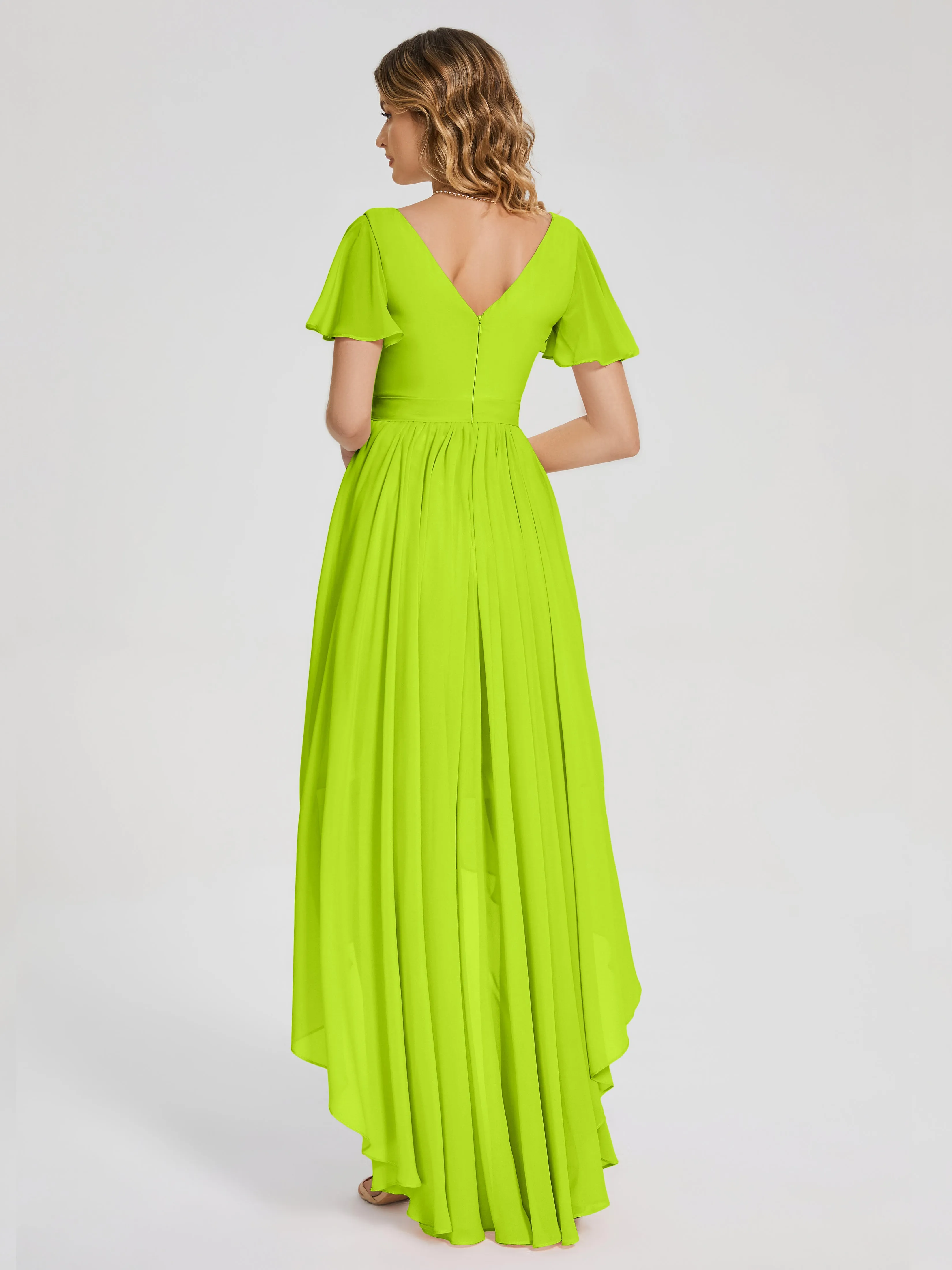 Evangeline Flowy Asymmetrical Chiffon Bridesmaid Dresses