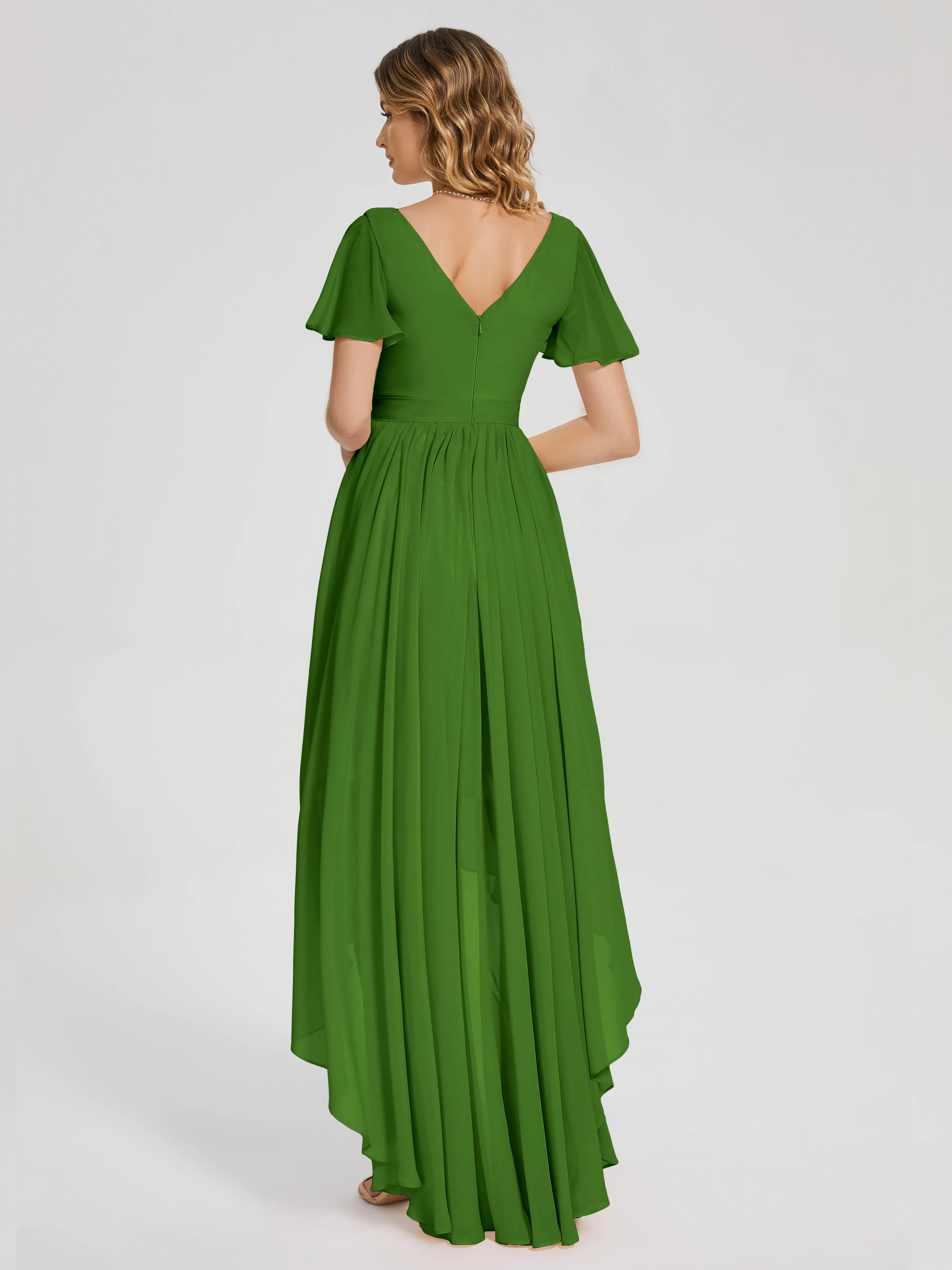 Evangeline Flowy Asymmetrical Chiffon Bridesmaid Dresses