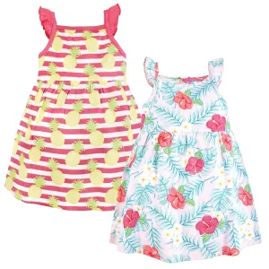 Hudson Baby Cotton Dresses, Tropical Floral