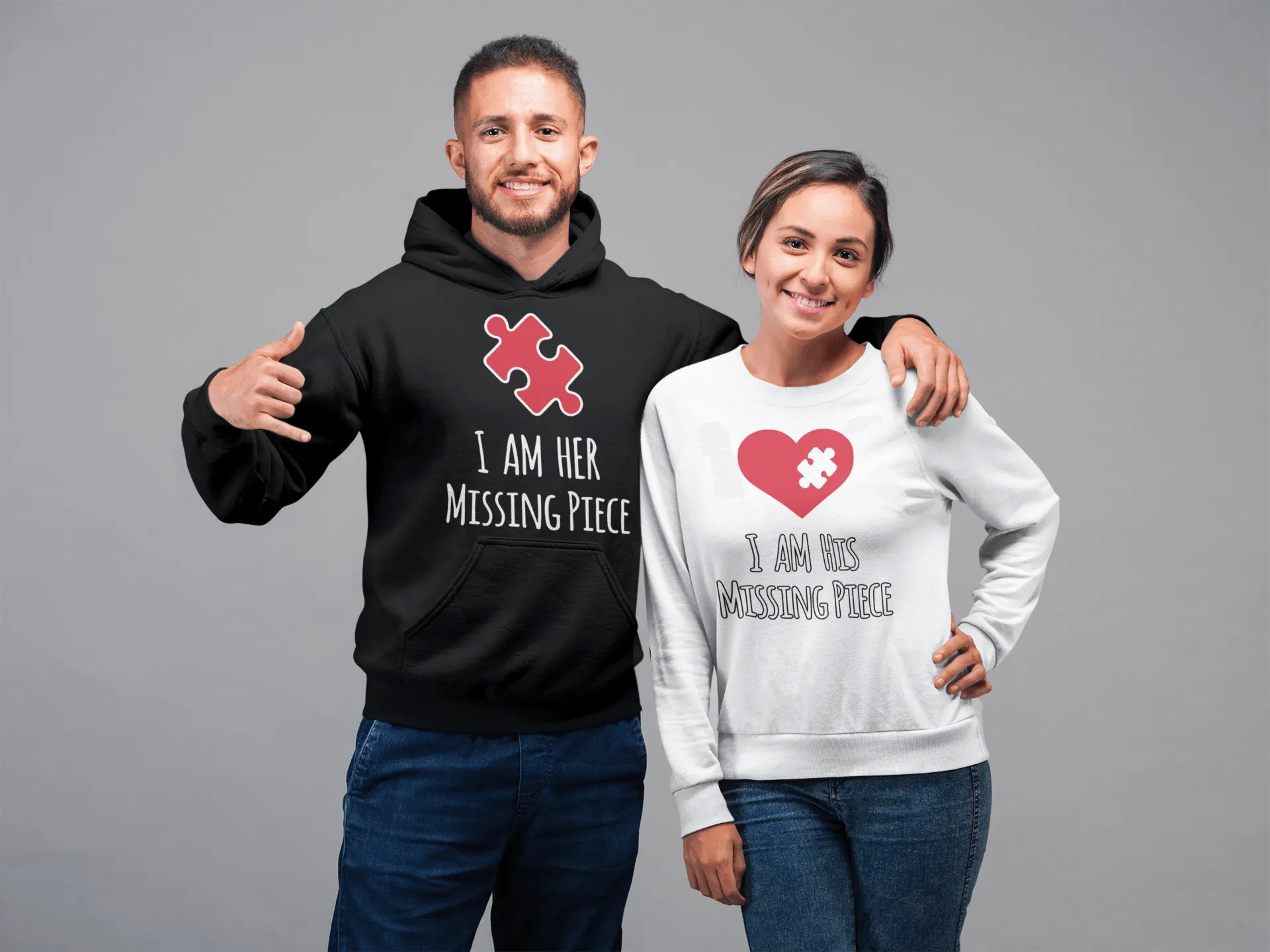 I am His Missing Puzzle Piece I am Her Missing Puzzle piece Couples Hoodie Set