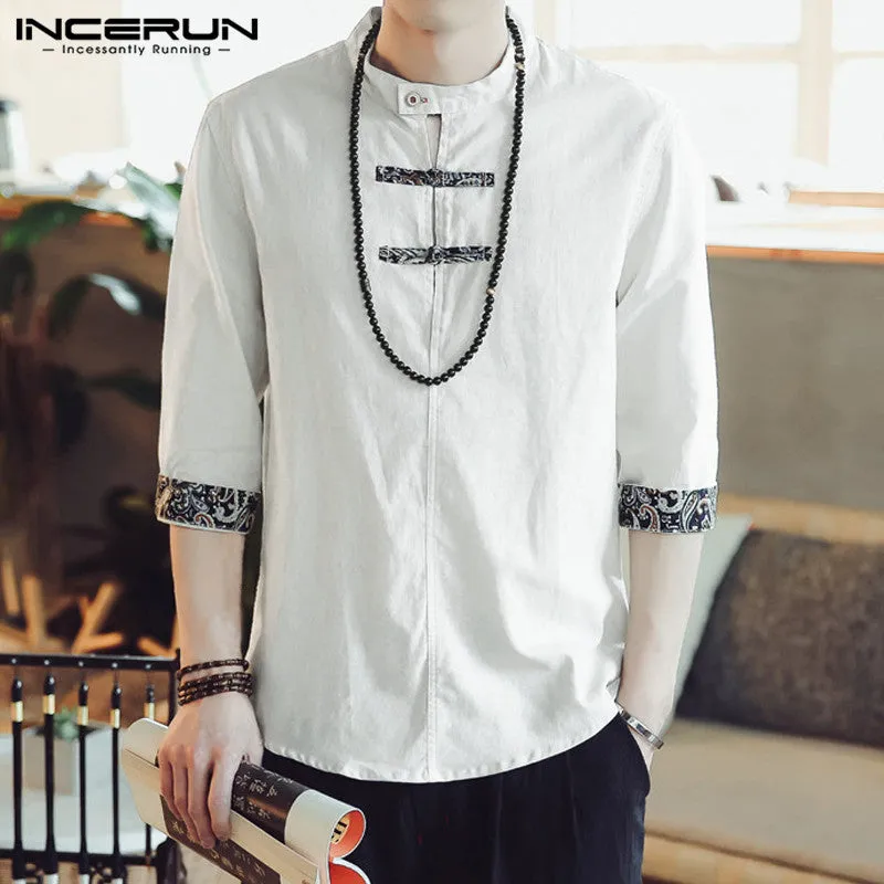 INCERUN Chinese Style Men Shirts Stand