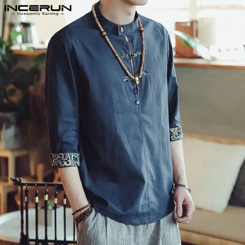 INCERUN Chinese Style Men Shirts Stand