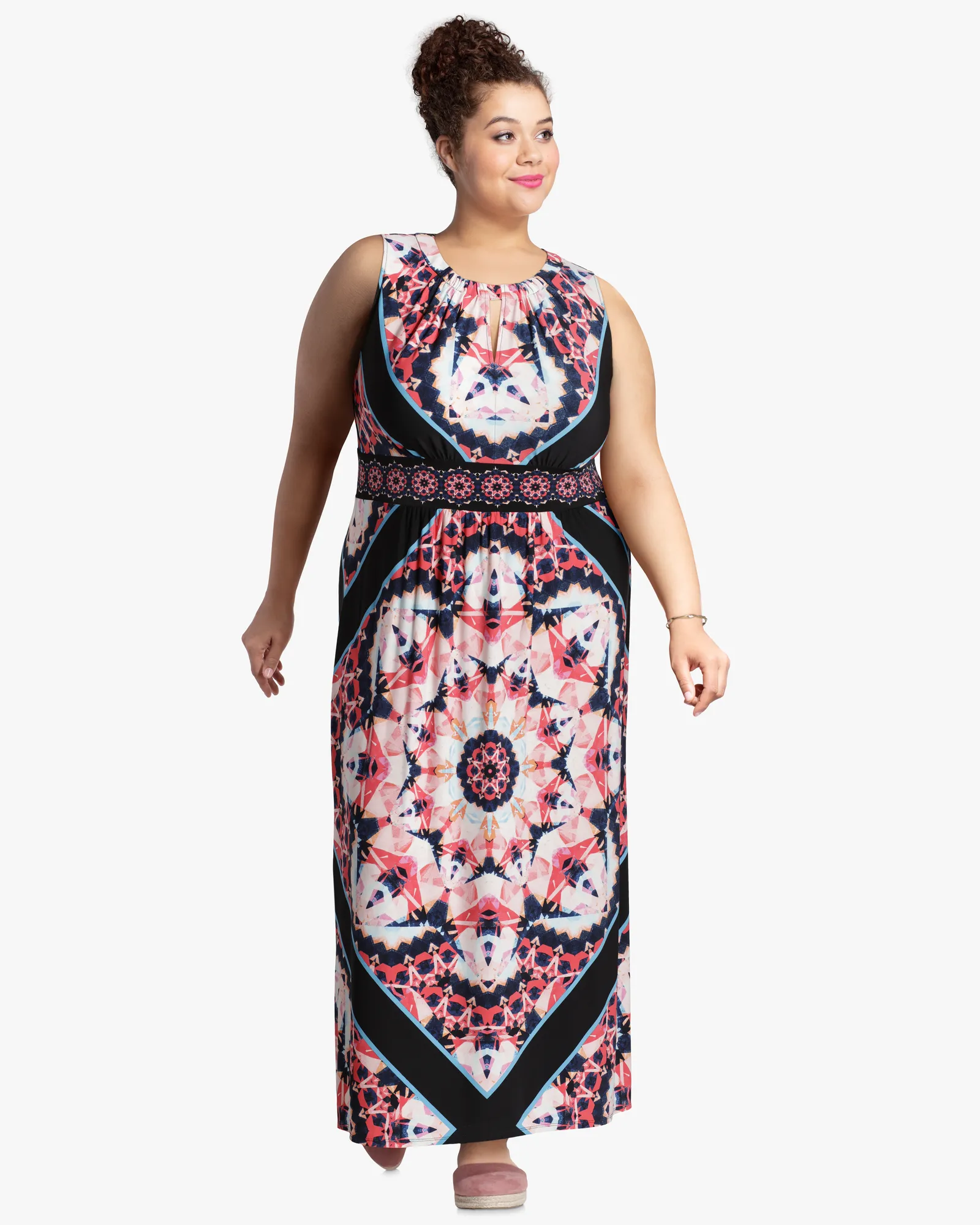 Karina Maxi Dress | Pink / Black