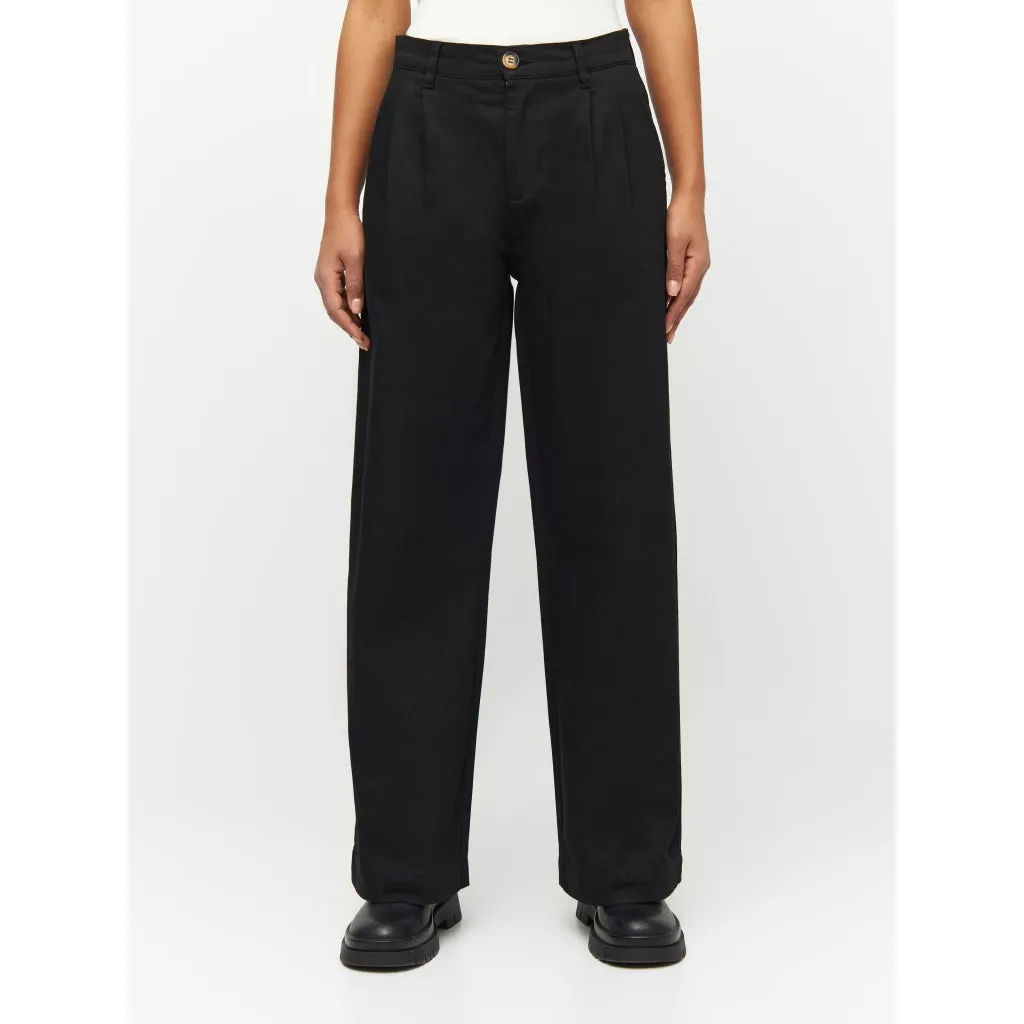 KCA 2070032 Posey wide high-rise twill pants 1300 black jet women