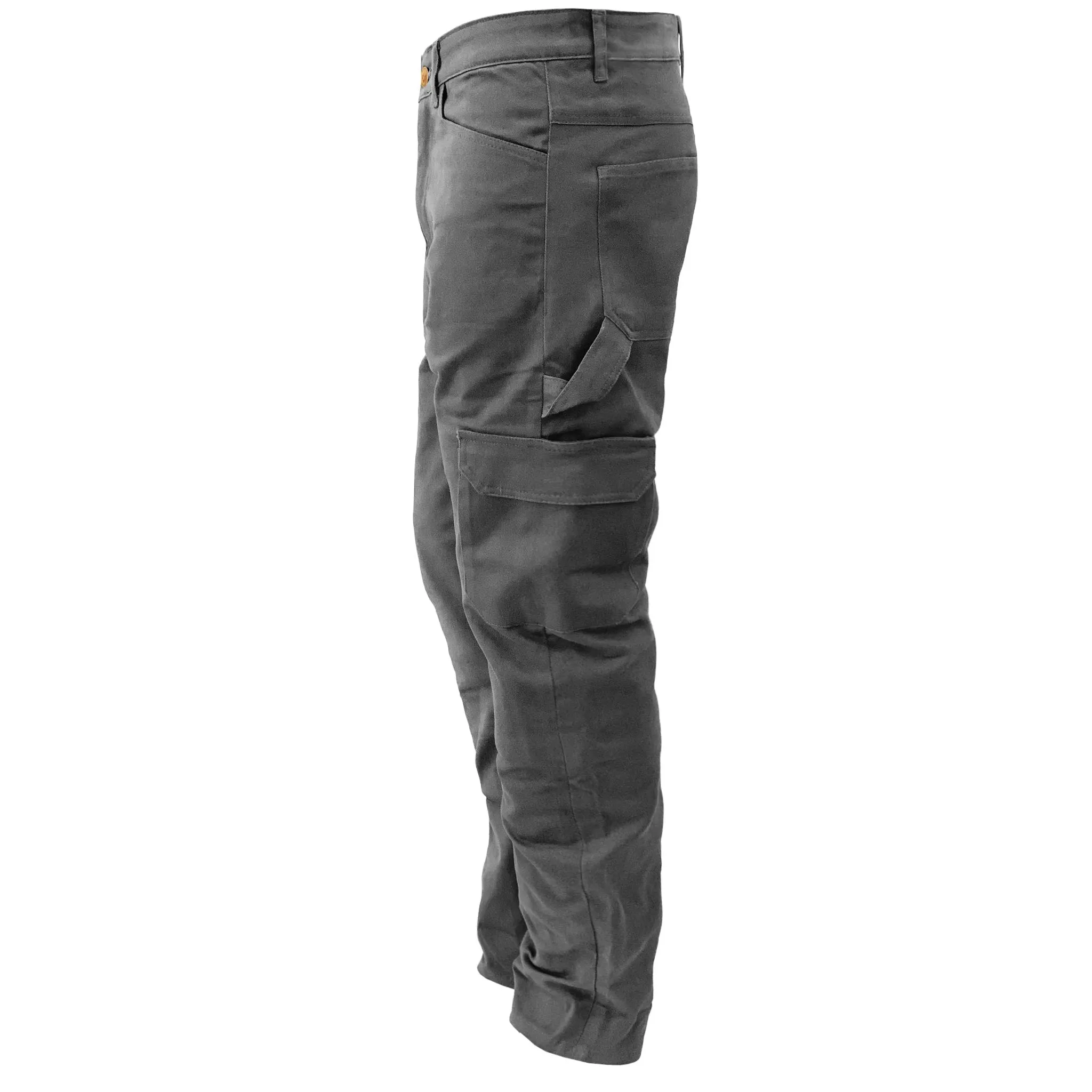 Loose Fit Cargo Pants - Gray with Pads