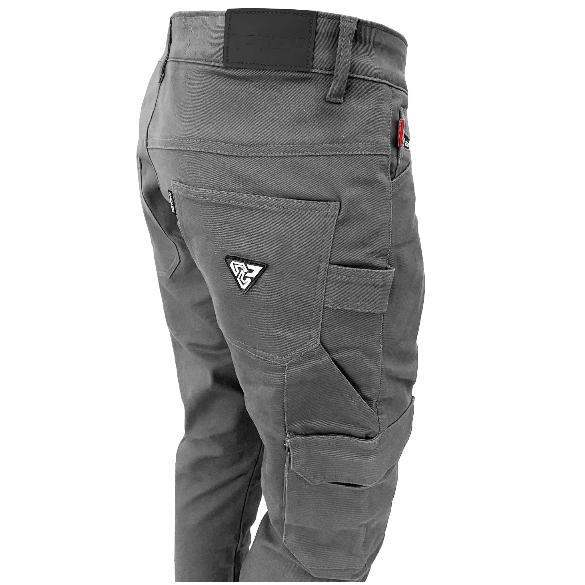 Loose Fit Cargo Pants - Gray with Pads