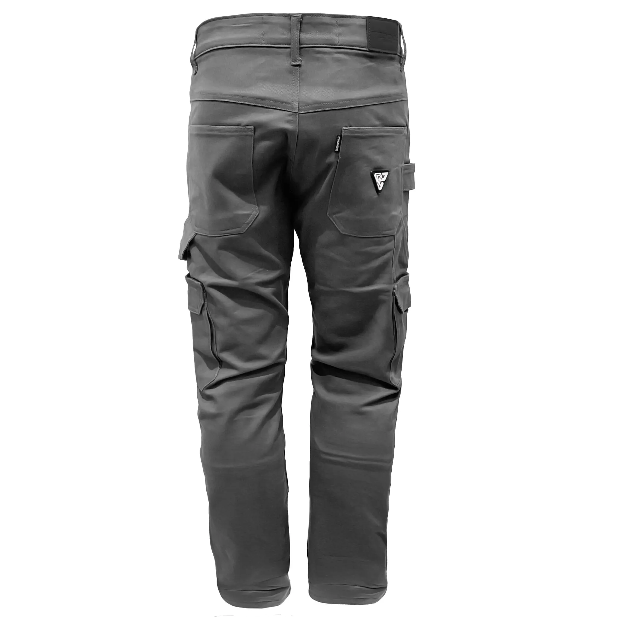 Loose Fit Cargo Pants - Gray with Pads