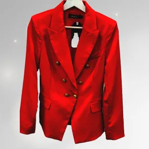 Margot RED button up long-sleeve blazer