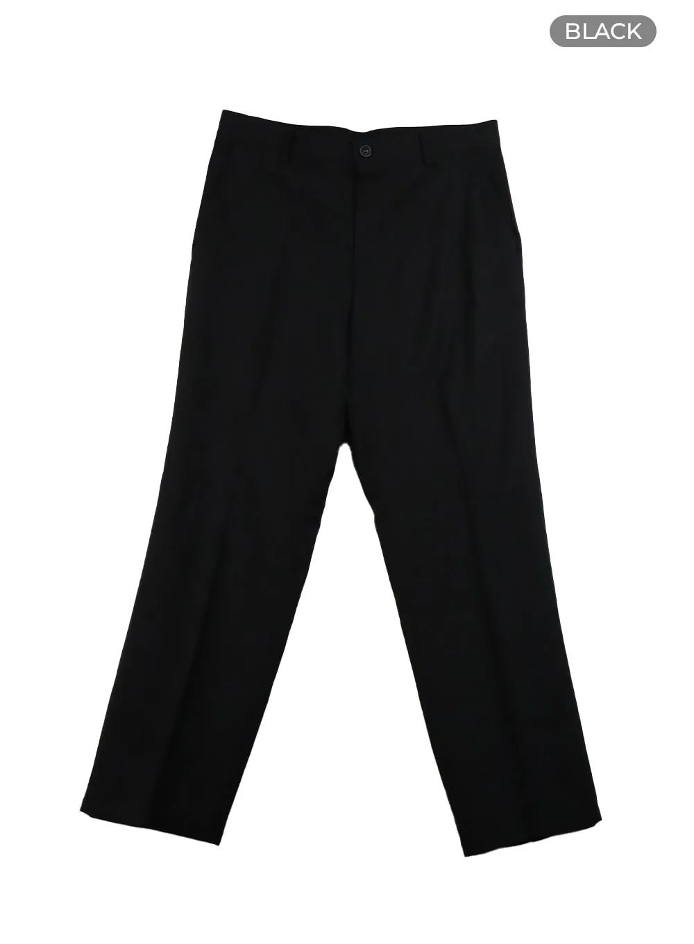 Men's Loose Fit Tailored Pants (Black) IY402