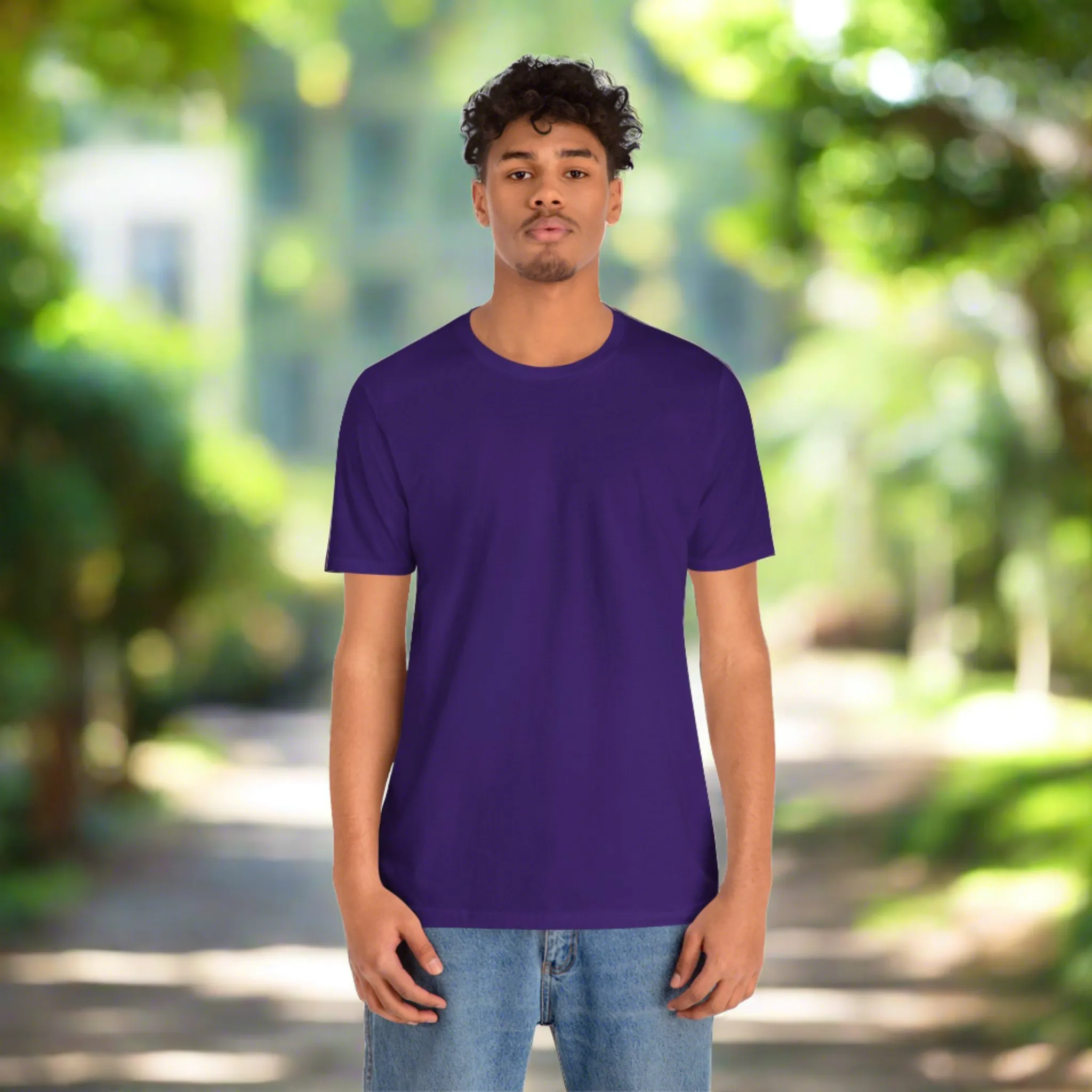 Men's Purple T Shirts Premium Casual Short Sleeve Classic Fit Crew Neck Shirts