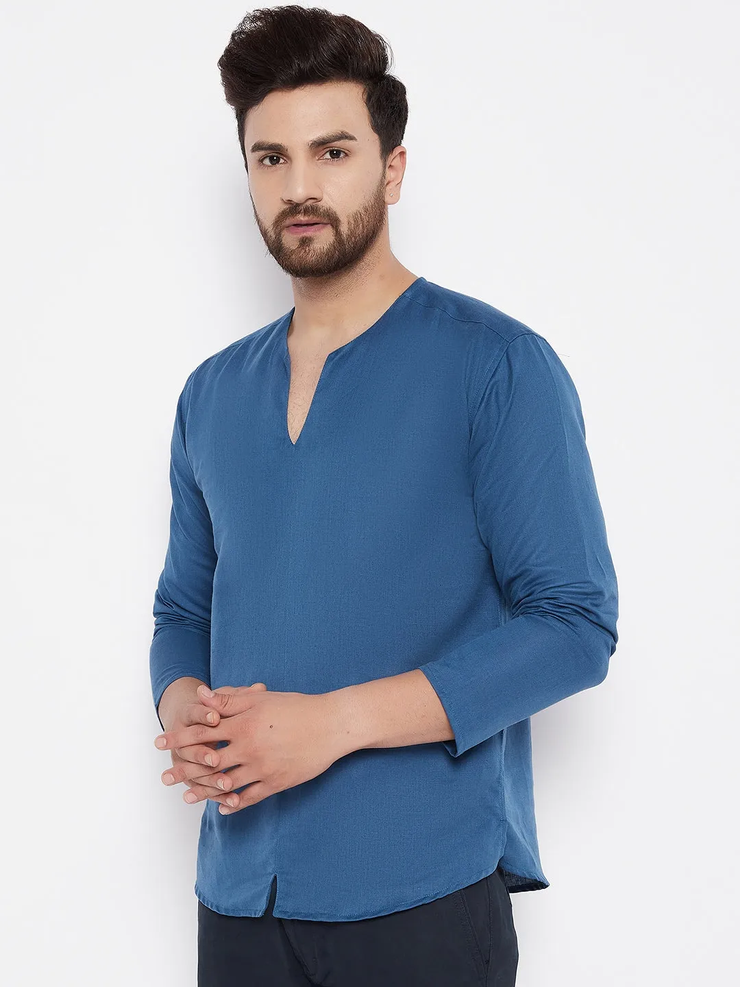 Men's Solid Linen Kurta - Even Apparels