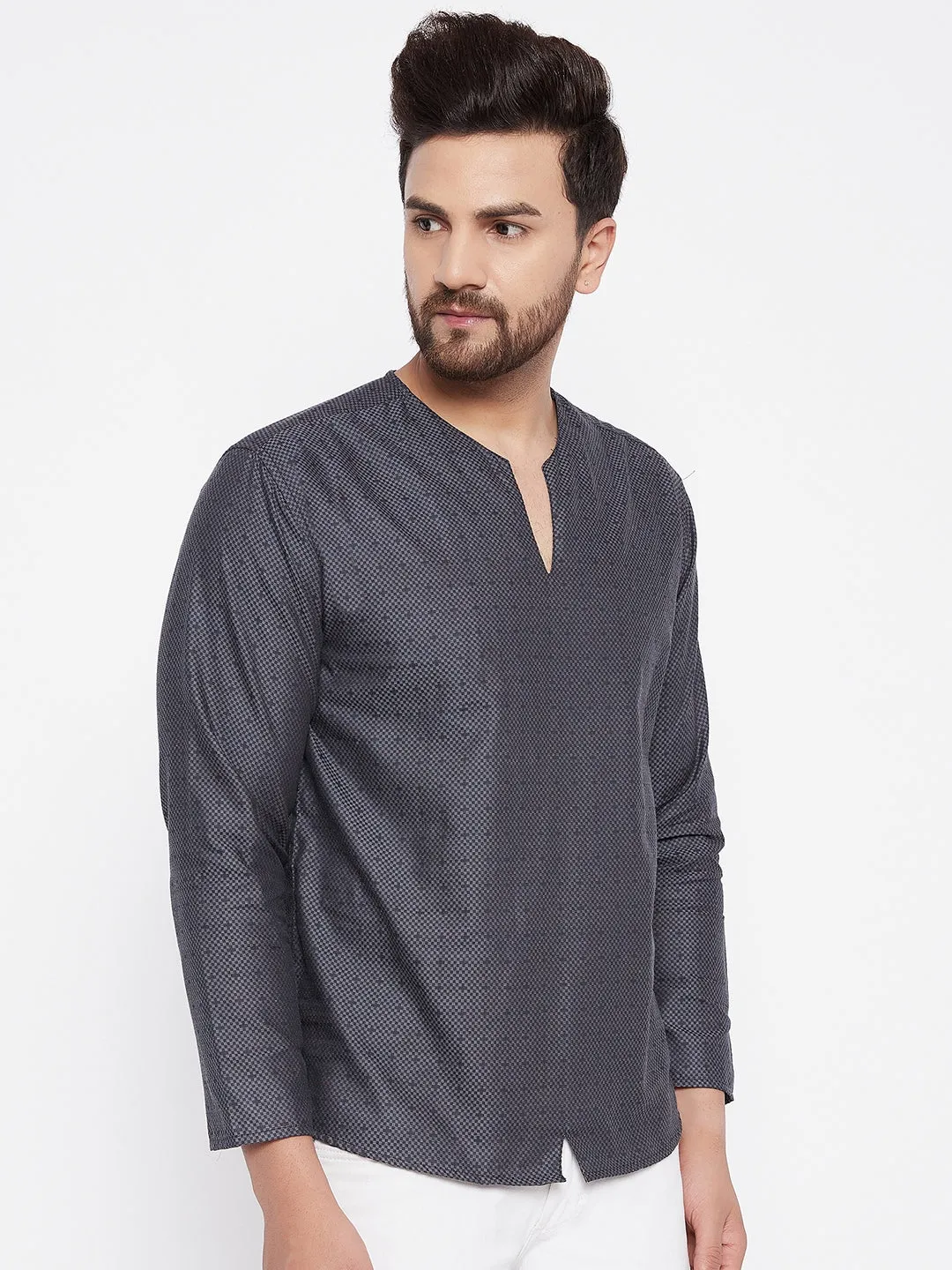 Men's Woven Design Straight  Kurta - Even Apparels