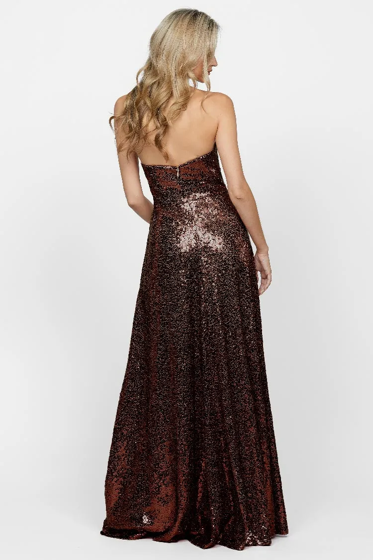 Miya Strapless Flowy A-line Gown | FINAL SALE