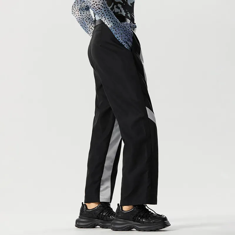 Patchwork Color Block Straight Pants