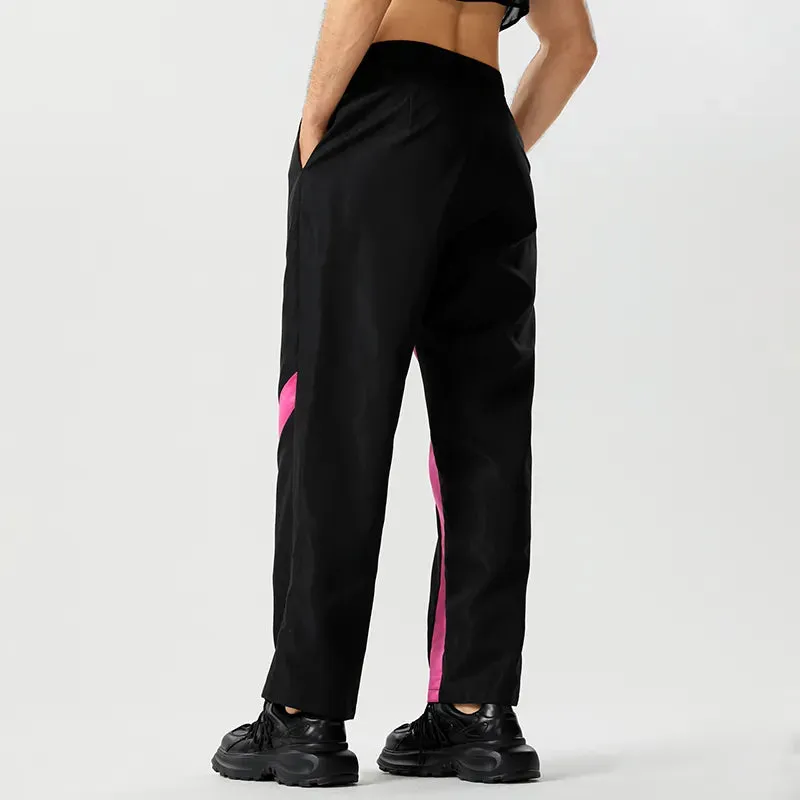 Patchwork Color Block Straight Pants