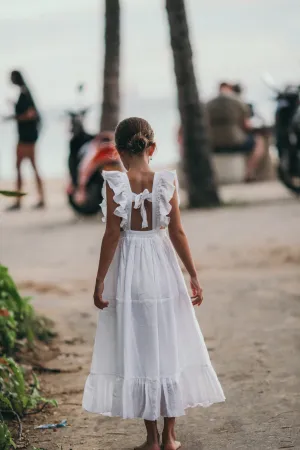 Petal Maxi Dress White